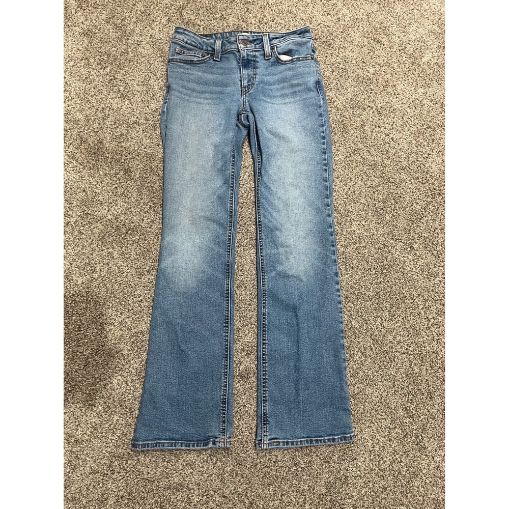 Levis Superlow Boot Jeans 26 Medium Wash Low Rise Bootcut Denim Womens